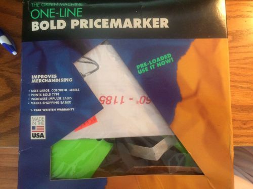 1 line price gun tagger labeler marker the green machine model 1100 series 1166 for sale