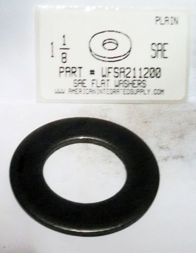 1-1/8&#034; SAE Flat Washers Steel Plain, 1-3/16&#034;IDx2-1/4&#034;OD. Nominal (7)