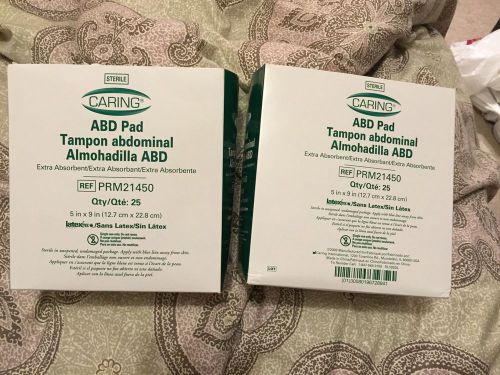 Caring ABD Pad ref nun PRM 21450 50 Count