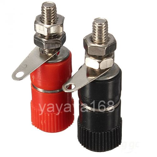 2Pcs 4mm Speaker Terminal Binding Post Banana Plug Audio Socket Connector 3x2cm