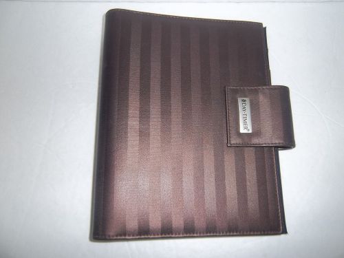 7 Ring Two-Tone Brown Stripe Day-Timer - Up to 5&#034; x 8&#034; Inserts