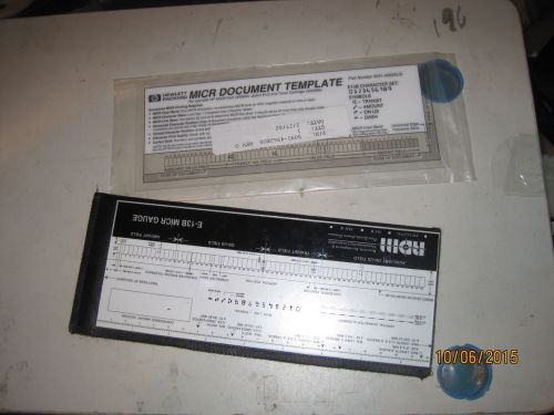 2 MICR Document Templates one Hp  one RDM L306