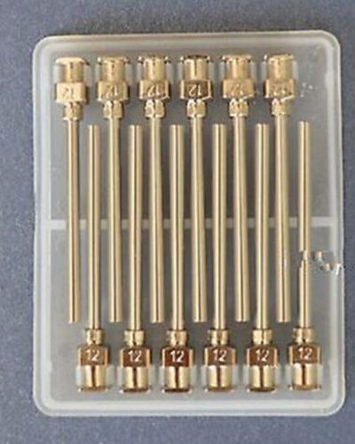 12pcs Blunt stainless steel dispensing syringe needle tips 1.5&#034; 12Gauge