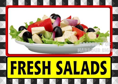 Fresh Salads Decal 14&#034; Subs Deli Cater Market Restaurant Food Truck Concession