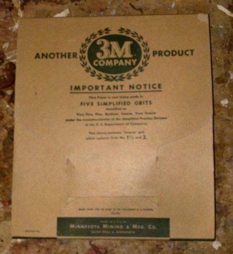 Vintage 3M Flint Paper, 9&#034; x 10&#034;, Coarse Grit, 50 sheets