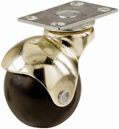 Shepherd 2pk 2&#034;, Brite Brass Plate Hooded Caster 19355