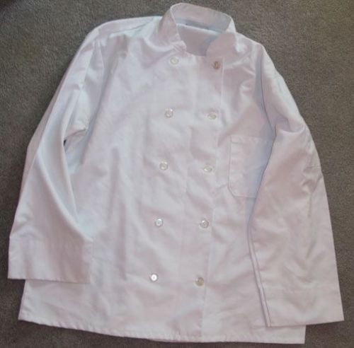 Kitchen basix chef coat white double breasted cook jacket halloween costume for sale