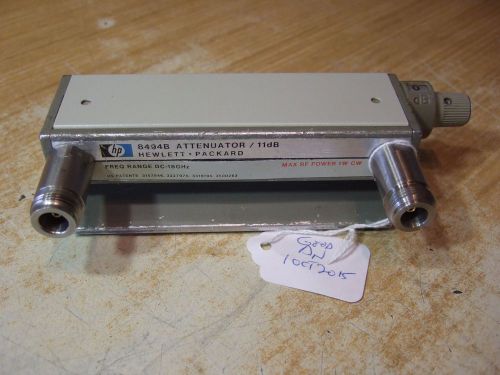 HP 8494B 11 dB 18 GHz Manual Step Attenuator - Checked Good!