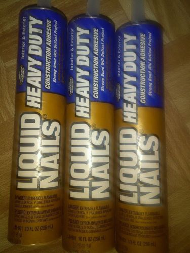 LIQUID NAILS 10-oz Construction Adhesive LN-901 Lot of 3