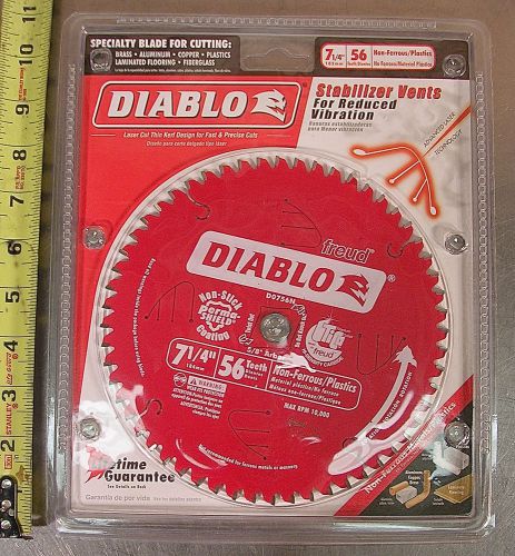 FREUD DIABLO # D0756N, 7-1/4&#034;, 56T, LAMINATE/NON-FERROUS METAL SAW BLADE - NEW