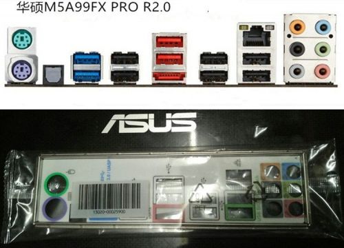 original ASUS I/O IO Shield BLENDE for M5A99FX PRO R2.0 backplate  #G937 XH
