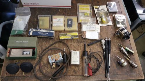 LOT OF VARIOUS CHIPS, CIRCUITS, PROBES, RF CHOKES, POTENTIONMETERS