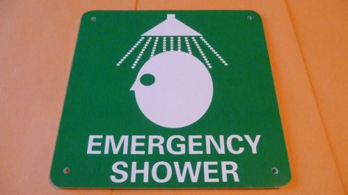 Emergency shower signs green 7 x 7 lot of 6 for sale