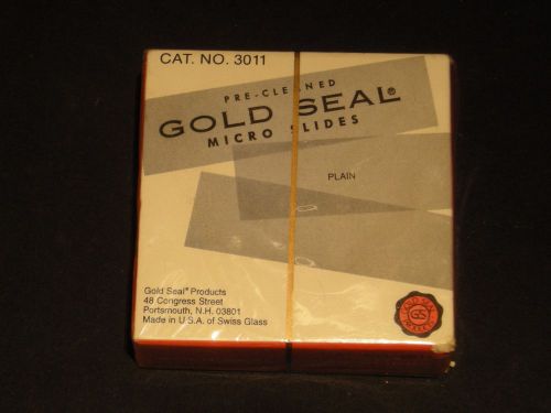 GOLDSEAL 3011 microslides.  US made Swiss glass. Precleaned. Becton Dickinson