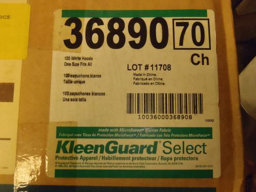 Box of 100: kleenguard select disposable white hoods #36890 !63a! for sale