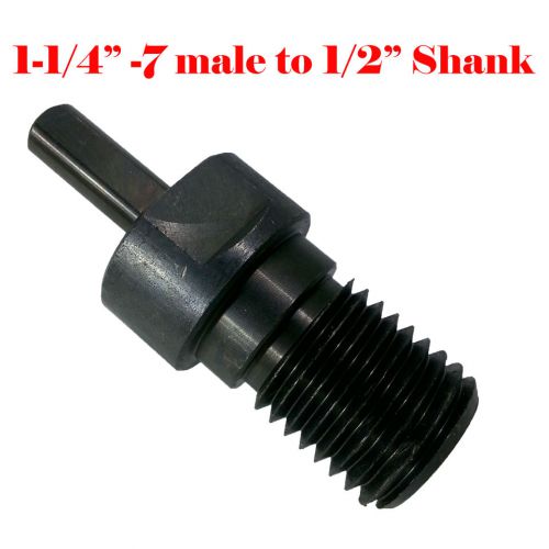 Core Drill Bit Adapter 1-1/4” - 7 Thread Male to 1/2” Shank Diamond