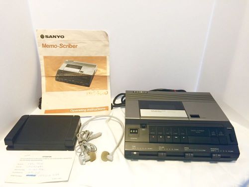 Sanyo TRC9010 Memo-Scriber Transcribing System w/Foot Pedal, Headphones,