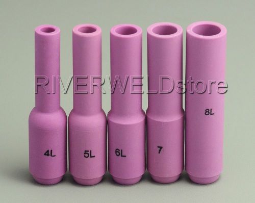 TIG Long Alumina Nozzle 10N50L 10N49L 10N48L &amp; WP 17 18 26 TIG Welding Torch 5PK