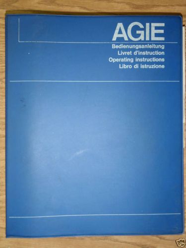 AGIE DEM 250 MS 250 _ DA 10 11 EDM Operating Instructions Manual