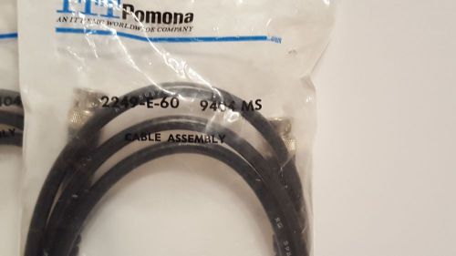 ITT POMONA ELECTRONICS 2249-E-60 CABLE ASSEMBLYY BNC TO BNC MALE 60&#034; LONG