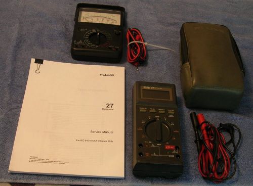 Fluke 27 Digital multimeter and Radio Shack 22-215 analog meter.  Both work good