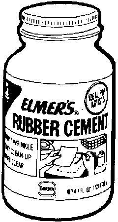 RUBBER CEMENT,4 OZ ELMERS