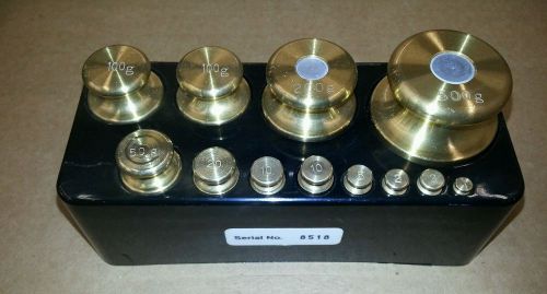 Troemner  brass weight set 500 g-1g  grade p class m2 used for sale