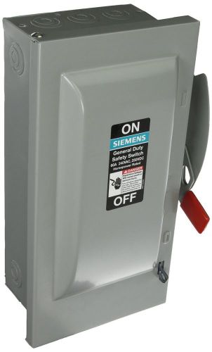 SIEMENS GF322N 60 Amp, 3 Pole, 240-Volt, 4 Wire, Fused, General Duty