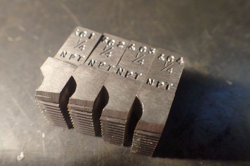 1/4&#034; NPT Thread Threading Chaser Set Projection Geometric 9/16&#034; D Die Head