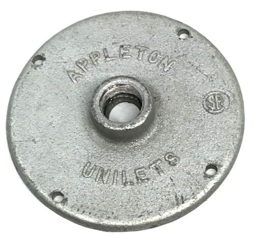 Appleton Electric JBK-50 Iron Conduit Outlet Cover with 1/2&#034; Hub