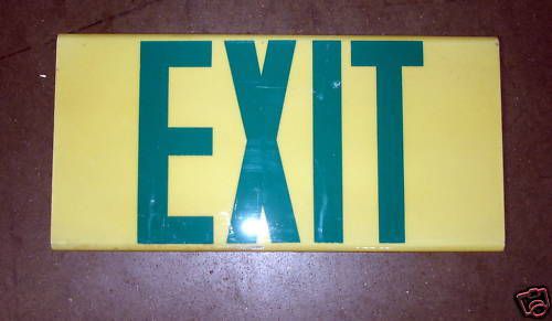 Exit Sign Green Lettering LOW-LEVEL SIGN NO POWER ESI-G