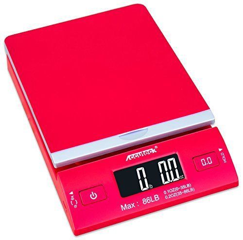 Accuteck dreamred 86 lbs digital postal scale shipping postage large display for sale