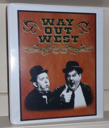 LAUREL &amp; HARDY NOTEBOOK BINDER # 3. &#034;WAY OUT WEST&#034;. 3 RING BINDER