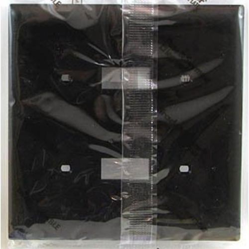 2-Gang Toggle Switch Plate, Standard, Nylon, Black Legrand TP2-BK 785007274080