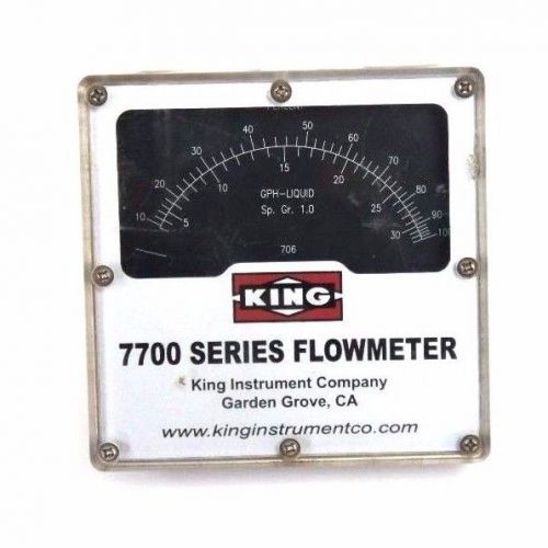 KING MODEL 7711230706 7700 SERIES FLOWMETER 1500 PSI MAX PRESS.