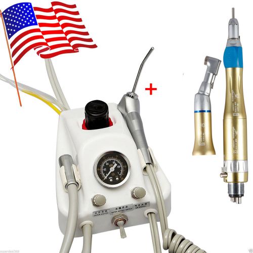 USA Dental Portable Turbine work w/ compressor + Low Speed Handpiece Kit 4H Z