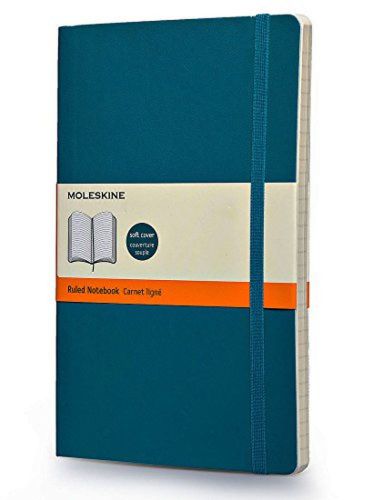 Moleskine Classic Colored Notebook Large Ruled Underwater Blue Soft Cover (5 ...