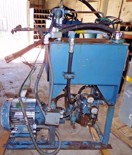 Macmillin hydraulic system w/ 20 gal. reservoir, 15 hp motor, heat exchanger for sale