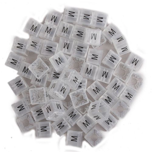 20pcs square hanger sizer garment markers &#034;m&#034;plastic size marker tags for sale