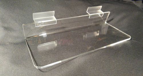 NEW SLATWALL 10&#034; x 4&#034;CLEAR ACRYLIC SHOE DISPLAY SHELF 20 pack Great Quality !!!