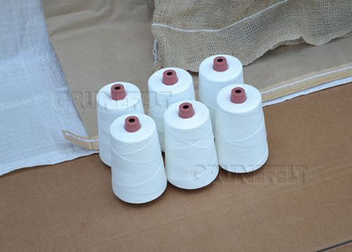 New 6 Cones 100% Polyester White 12/4 Thread for Portable Bag Closer Stitcher