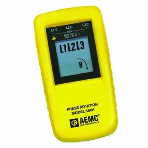 AEMC 6608 Phase Rotation Meter, 850V Voltage, 15 To 400Hz Frequency