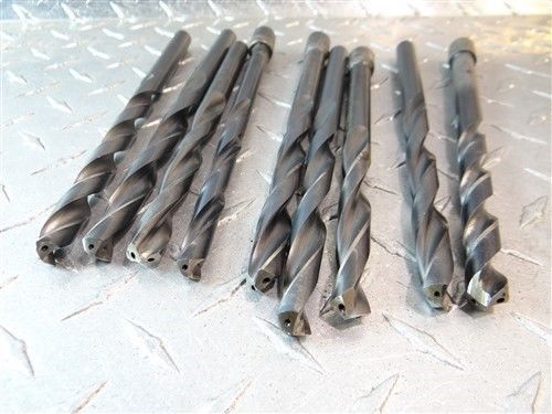 LOT OF 9 HSS COOLANT FED DRILLS 7/16&#034; MORSE PTD