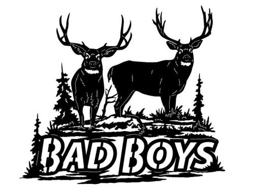 DXF CNC File Bad Boys Mule Deer Sign