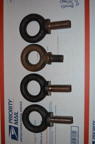 Qty.4 - 1&#034; forged eye bolts  shoulder eye bolt usa 4/5 cg 13300lbs for sale