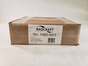 Case Of 2000 Novolex Bagcraft Packaging 1260-NAT Eco Craft Deli Wrap 12&#034; x 12&#034;
