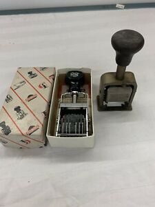 Lot W/ 1 Vintage Roberts Numbering Machine Model 49A &amp; 1 NIB Eagle Zephyr Stamp