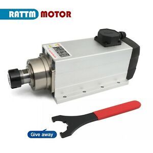 CNC Quality Square 6KW 380V ER32 Air cooled spindle motor Runout off 0.01mm