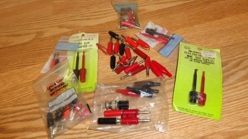 NOS Mixed lot radio electronics banana plug male female grab hook probs