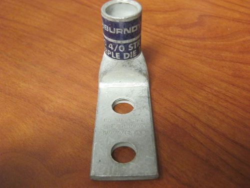 Burndy ya28l-2tc3890, 4/0, 2 hole, 90 degree compression lug for sale